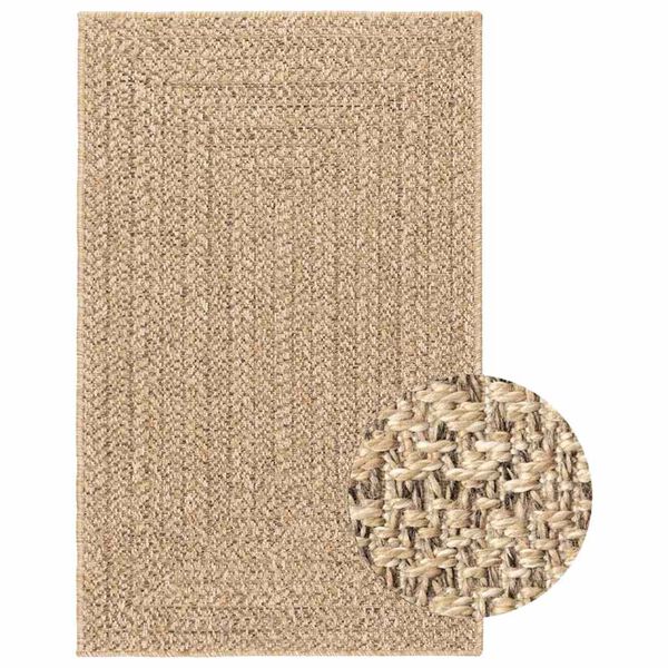 vidaXL Rug Jute look Polypropylene Large Durable Jute Rug