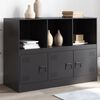 vidaXL Sideboard Black Cold-rolled steel Medium Storage Sideboard