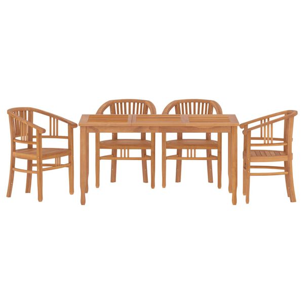 vidaXL Garden Dining Set Teak Solid Teak wood Sturdy Garden Dining Set