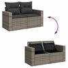 vidaXL Garden Sofa Set Grey PE Rattan Large Modular Garden Sofa Set