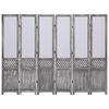 vidaXL 6-Panel Room Divider Gray 82.7"x65" Fabric