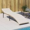 vidaXL Sun Lounger Beige PE rattan Standard Modern Sun Lounger