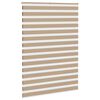 vidaXL Zebra Blind Sand brown Polyester, Aluminum 61 in x 78.7 in