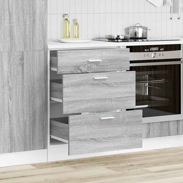 vidaXL Kitchen Base Cabinet Gray Sonoma Engineered Wood Standard