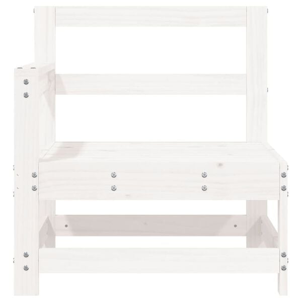 vidaXL Garden Corner Sofa White Solid pine wood and plywood Compact