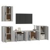 vidaXL TV Cabinet Set Set of 5 Grey Sonoma Engineered Wood Large