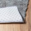 vidaXL Shaggy Rug Light grey 100% Polyester 47.2 x 47.2 in Foldable
