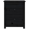 vidaXL Bedside Cabinet Set of 2 Black Solid pine wood 19.7x13.8x24.2 in