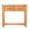vidaXL Console Table Brown Solid Oak Wood Compact Storage