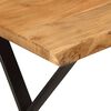 vidaXL Bench Natural wood, Black Solid acacia wood, Powder-coated steel