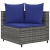 vidaXL Patio Sofa Set Set of 4 Gray