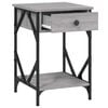 vidaXL Bedside Cabinet Grey Sonoma Engineered wood, Iron Medium