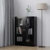 vidaXL Display Cabinet Black Engineered wood Standard Storage Cabinet
