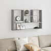 vidaXL Wall Shelf Grey Sonoma Engineered Wood Standard Wall Shelf