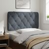 vidaXL Headboard Cushion Dark Gray Velvet (100% polyester) 39.4 inches