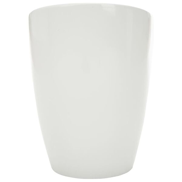 vidaXL Stool White and Red Faux Leather, Plastic Medium Stool Circular