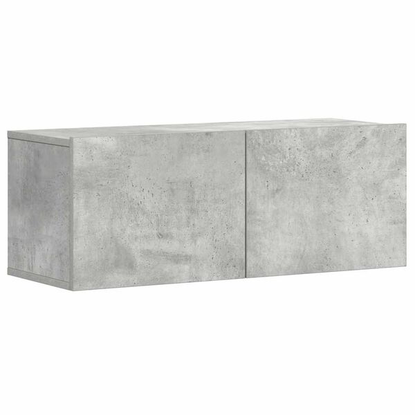 vidaXL TV Cabinet Concrete grey Engineered wood TV Cabinet Rectangular