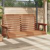 vidaXL Garden Swing Bench Brown Solid Fir Wood Standard Ergonomic