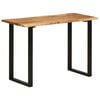 vidaXL Dining Table Acacia Wood Natural, Black