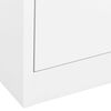 vidaXL Filing Cabinet White Steel 35.4x18.1x28.5 in Durable