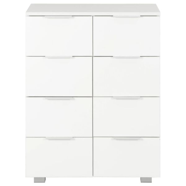 vidaXL Sideboard High Gloss White Engineered wood with high gloss finish
