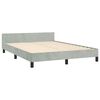 vidaXL Bed Frame With Headboard Light Grey