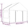 vidaXL Gazebo with Roof White 43.9'x13.4'x10.6' Polyethylene