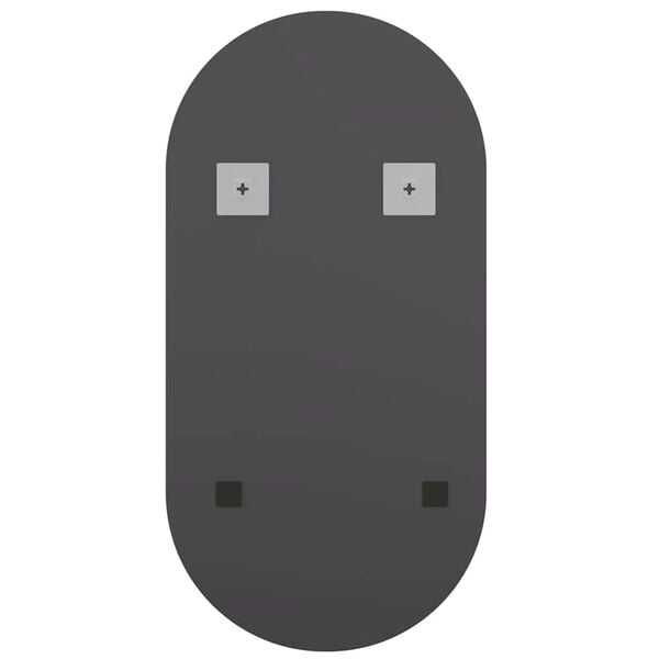 vidaXL Mirror Transparent Glass 31.5x15.7 in Modern Mirror