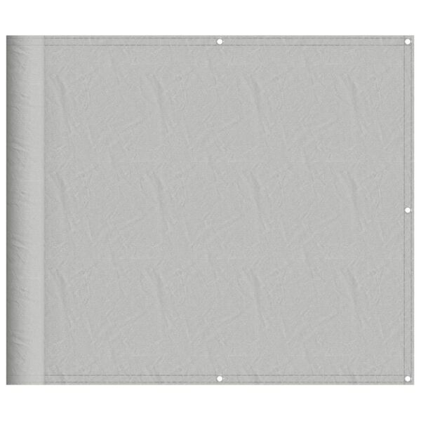 vidaXL Balcony Screen Light Grey 35.4x236.2" 100% Polyester Oxford