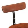 vidaXL Bar Stool Set of 2 Brown and Black Solid Mango Wood and Iron