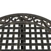 vidaXL Garden Table Bronze Cast Aluminum Medium Decorative Inlays