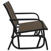 vidaXL Garden Glider Bench Brown Textilene fabric and Steel Medium