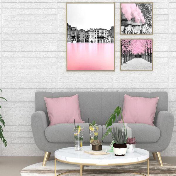 vidaXL Wallpaper Set of 20 White PE Foam Standard Wallpaper