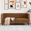 vidaXL Chesterfield Sofa Brown