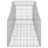 vidaXL Gabion Basket Set of 3 Silver Galvanized Iron