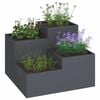 vidaXL Garden Planter Anthracite 80 x 80 x 60 cm Steel