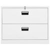 vidaXL Filing Cabinet White Steel 35.4x18.1x28.5 in Durable