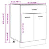 vidaXL Drawer Bottom Cabinet Old wood Engineered wood