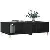 vidaXL Coffee Table Black Engineered wood, iron Coffee Table Rectangular