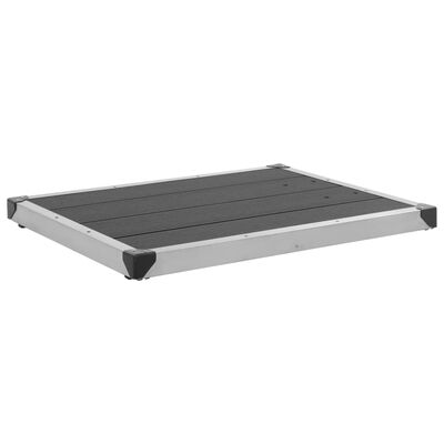 vidaXL Outdoor Shower Tray WPC Stainless Steel 31.5"x24.4" Gray