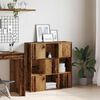 vidaXL Bookshelf Old wood Engineered wood and steel Medium Bookshelf