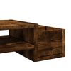 vidaXL Monitor Stand with Storage Smoked Oak 27.6x10.6x5.9" Engineered Wood