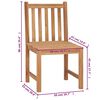 vidaXL Patio Chairs 8 pcs with Cushions Solid Teak Wood