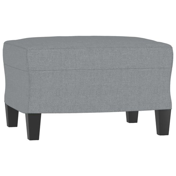 vidaXL Footstool Light grey Fabric (100% polyester), plywood, foam Compact