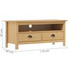 vidaXL TV Cabinet Honey Brown Solid Pine Wood Medium TV Cabinet