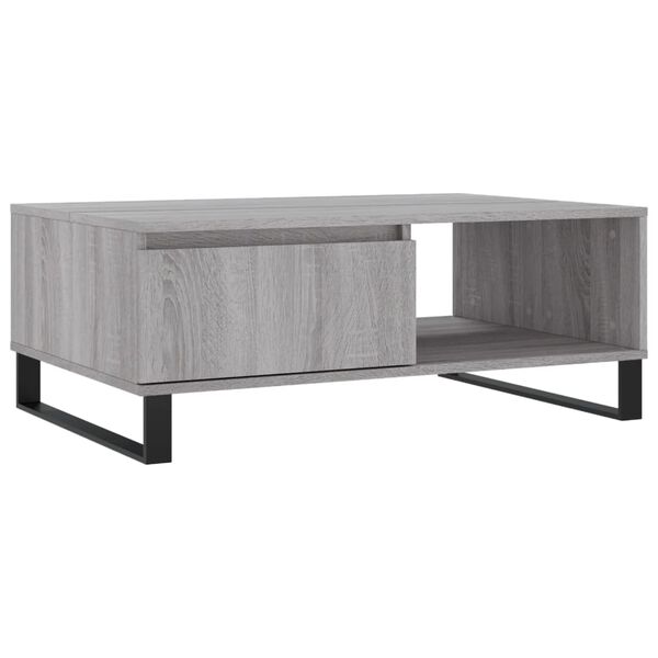 vidaXL Coffee Table Gray Sonoma Engineered wood, Iron Medium