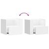 vidaXL Wall-mounted Bedside Cabinet Set of 2 White Engineered wood