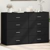 vidaXL Sideboard Black Engineered Wood 23.6x15.4x31.5 in Sideboard