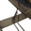 vidaXL Sun Lounger Grey Poly Rattan Standard Adjustable Armrests
