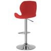 vidaXL Bar Stool Set of 2 Wine Red Chromed steel, velvet (100% polyester)